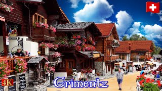 Grimentz  The Amazing Village with Traditional Swiss Chalets 🇨🇭 Walking Tour 2023 [upl. by Gorman]