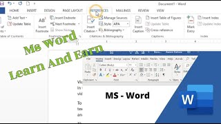 23MS Word me footnote or endnote insert Citation Ms word Bibliography word tutorialms msword [upl. by Notyep]