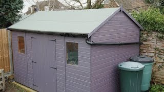 How to fit shed guttering and connect to water butts [upl. by Attalanta190]