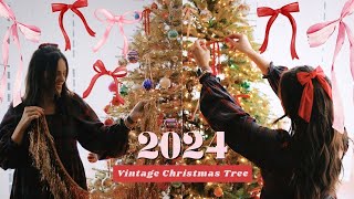 Vintage Nostalgia Christmas Tree 2024  Christmas Decorate With Me [upl. by Epilef]