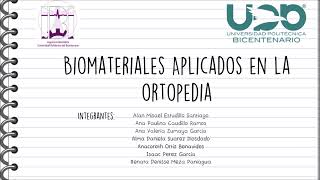 Biomateriales en la Ortopedia [upl. by Norrek]