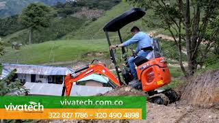 MINI EXCAVADORA RHINOCEROS XN129 con motor KUBOTA de 14HP🦾✅ [upl. by Lindon]