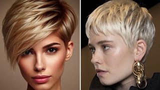 Grey Fine Pixie Haircut Style For Women over 40  curly pixie cut 2024  Best Short Haircut [upl. by Haggai]