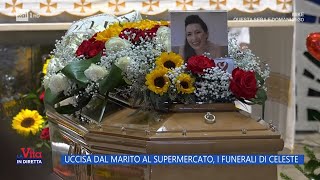 Uccisa dal marito al supermercato i funerali di Celeste Palmieri  La Vita in Diretta 21102024 [upl. by Riordan]