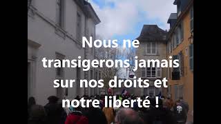 Pau manifestation Antipass samedi 12 mars 2022 pour la liberté et labrogation des lois liberticides [upl. by Yngad382]