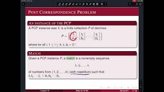 Lecture 27 Post Correspondence Problem [upl. by Jerrie]