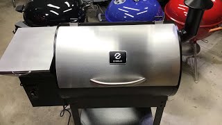 Z Grills 7002E Wood Pellet Grill Review With Lots Of Smoke  Burn In And First Cook Awesome [upl. by Sid]