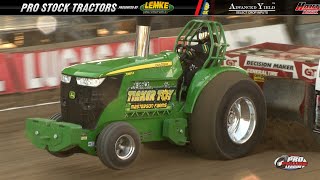 Pro Pulling 2023 Pro Stock Tractors pulling in Goshen IN at the Elkhart County 4H Fair [upl. by Nnaacissej]