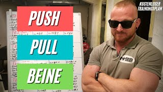 3er Split Push Pull Beine  Perfekter Trainingsplan für Muskelaufbau Kostenlos [upl. by Sucramad]