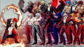 KOF Mugen Orochi Iori Yagami AD LV 5 Vs All Bosses Rugal Team  1 Vs 16 [upl. by Zeralda]