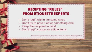 Regifting rules Heres what etiquette experts say [upl. by Imeaj11]