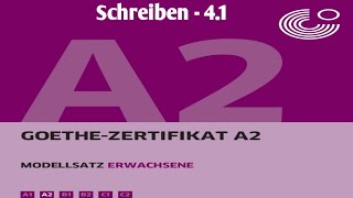 Goethe Zertifikat A2Schreiben 41GermanFLIHYD [upl. by Oraneg]