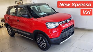 Maruti Suzuki Spresso 2022 Vxi Red amp Black Colour  Price  Walkaround [upl. by Busch]