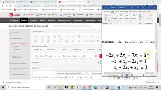Sistemas de Ecuaciones Usando SYMBOLAB [upl. by Avra]