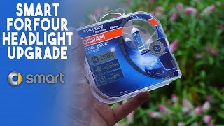 201718 Smart ForFour Prime Edition  Headlight UPGRADE OSRAM COOL BLUE INTENSE H4 [upl. by Charisse]