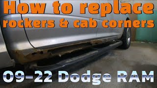 How to replace rocker panels and cab corners on an 0922 Dodge Ram truck [upl. by Francisca897]