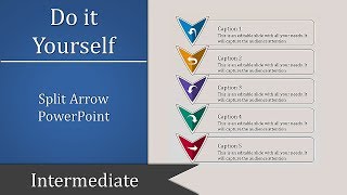 How To Make Split Arrow PowerPoint [upl. by Maccarone]