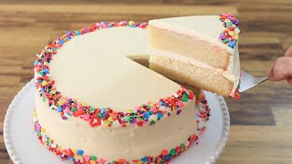 Classic Vanilla Cake Recipe  How to Make Birthday Cake [upl. by Yatnwahs]