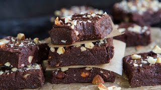 Healthy NoBake BROWNIES Vegan Gluten Free  Hot Chocolate Hits [upl. by Wake]