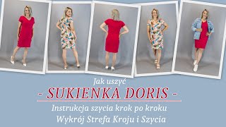 Jak uszyć SUKIENKA DORIS  Krok po Kroku  Strefa Kroju i Szycia [upl. by Reinal]