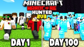 WE Survived 100 days in Hardcore Minecraft Manhunt2v3 Edition [upl. by Hertz]