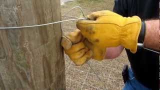 Tying Off High Tensile Wire  Part 2 [upl. by Annert459]