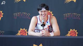 Yuta Watanabe 2023 Phoenix Suns Media Day Press Conference [upl. by Llirrem384]