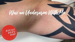 Wax an Underarm With Me at Bikini Body Wax [upl. by Eliseo]