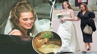 Grier Henchy wore mom Brooke Shields’ 1997 wedding dress to her high school graduation [upl. by Amias]