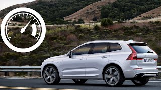 Volvo XC60 T8 AWD Hybrid acceleration 060 mph 0100 kmh 0200 kmh up to max speed  1001cars [upl. by Noell]