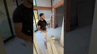 Finishing drywall Corner Bead with a Tomahawk SimcoeDrywall DrywallTips constructionhacks [upl. by Keever]