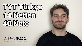 TYT Türkçe 14 Net ile Başlayıp Nasıl Fulledim [upl. by Annalise197]