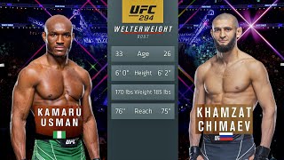 UFC 294 Kamaru Usman vs Khamzat Chimaev Full Fight [upl. by Ellenwahs]