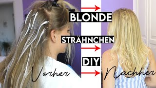 Make your own highlights  natural BALAYAGE look  bleach blonde hair OMBRE [upl. by Travus]