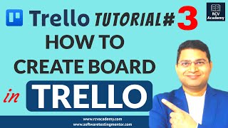 Trello Tutorial 3  How to Create Board in Trello  Board Setup [upl. by Nennek]