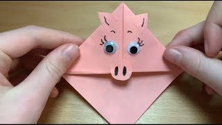 Lesezeichen falten Anleitung auch für Kinder einfaches Origami [upl. by Souza]