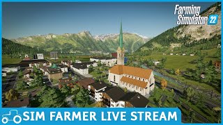 Sim Farmer Live Stream On Erlengrat FS22 Making Silage amp Prepping Fields [upl. by Esele]