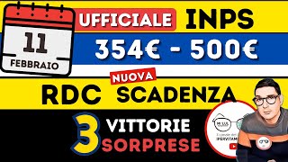 354€ 500€ 💶UFFICIALE SORPRESA INPS ➡ RDC NUOVE SCADENZE e DATE  3 VITTORIE FAMIGLIE AIUTI MESSAGGI [upl. by Mayes95]