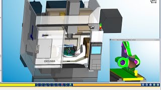 Build vericut OKUMA MU400V II support CALL O088 with M169 RTCP tested code by Hypermills post [upl. by Olifoet448]