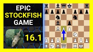 Epic Stockfish 161 Chess Game Italian Game Deutz Gambit [upl. by Telocin713]