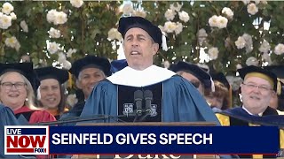 Jerry Seinfeld delivers jokes at Duke commencement ceremony  LiveNOW from FOX [upl. by Zondra]