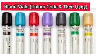 Blood Vials With Colour Code ampTheir Uses Blood Collection Tubes amp Anticoagulant [upl. by Merilyn34]