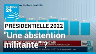 Présidentielle 2022  une quotabstention militantequot  • FRANCE 24 [upl. by Atrebla309]