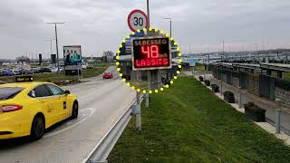 Liszt Ferenc Airport Hungary 30 kph speed limit and reality [upl. by Natsyrt335]