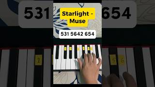 Starlight  Muse Piano Tutorial music shorts [upl. by Bradlee]