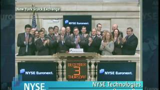 3 December 2009 NYSE Technologies NYSE Euronext Opening Bell [upl. by Aurora]