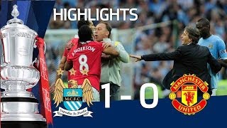 Man City 10 Man United Official Highlights  The FA Cup Semi Final [upl. by Weber]