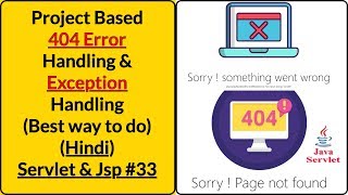 404 Error Handling  Exception Handling in Jsp  Project based error handling  Servlet 33 [upl. by Saba]