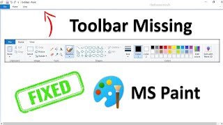 How to Fix Toolbar Missing In MS Paint [upl. by Suoivatra]