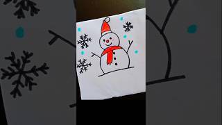 Christmas 🎄🎁christmas shortsfeed snowman art [upl. by Hau]